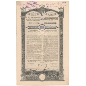 Lwów, Poż. Królestwa Galicyi i Lodomeryi..., Obligacja 2.000 kr 1893
