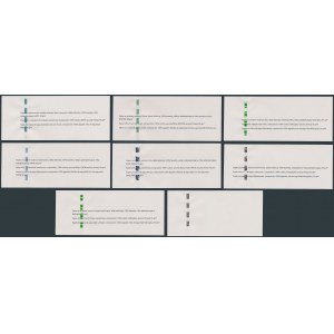 PWPW zestaw papierów ze znakami wodnymi do banknotów testowych (8szt)