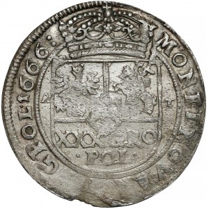 Jan II Kazimierz, Tymf Bydgoszcz 1666 AT - nietypowy monogram