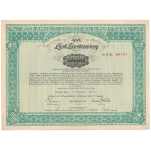 Poznań, PZK, List zastawny 1.000 zł 1935