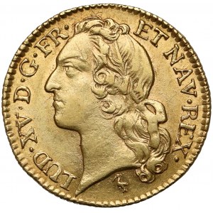 Francja, Ludwik XV, 1 louis d'Or 1744-W, Lille