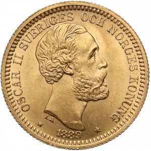 Szwecja, Oskar II, 20 kronor 1889