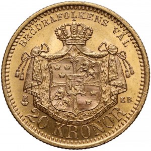 Szwecja, Oskar II, 20 kronor 1900