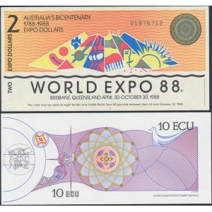 Australia i Niemcy, Banknoty promocyjne EXPO '88 i EXPO '92 (2szt)