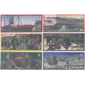 De La Rue, Testnotes for counters - set of 6 pcs