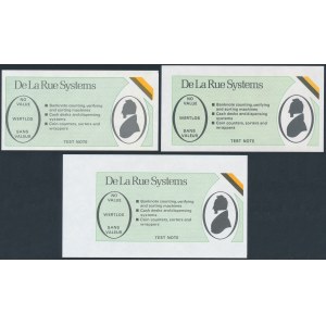 De La Rue, Testnotes for counters - set of 3 pcs