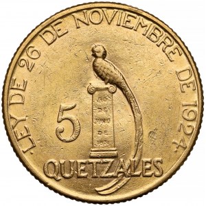 Gwatemala, 5 quetzales 1926 - rzadkie