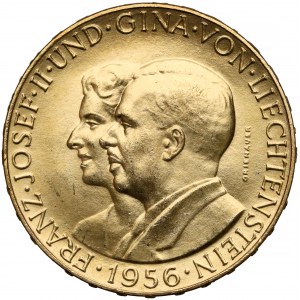 Liechtenstein, 50 franków 1956 - Franciszek Józef II i Gina
