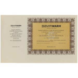 SAVIMWARM, 1.000 zł 1989 - blankiet