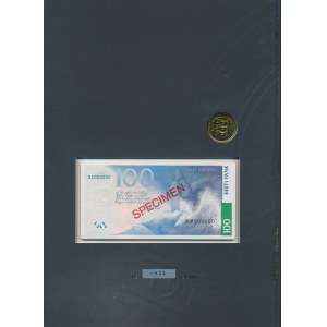 Estonia SPECIMEN 100 Krooni 1999 No.0854 w oryginalnym folderze