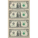 USA zestaw pamiątkowy banknotów, monet i znaczków