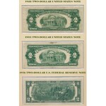 USA collector's set of banknotes, coins and stamps