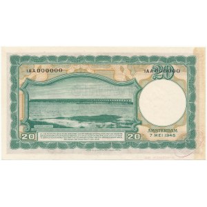 Netherlands SPECIMEN 20 Gulden 1945 - IAA 000000