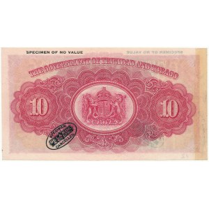 Trinidad & Tobago SPECIMEN 10 Dollars ND (1935-42)