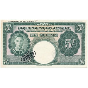 Jamajka SPECIMEN 5 Shillings (1939-58)