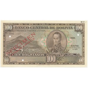 Bolivia SPECIMEN 100 Bolivianos 1928