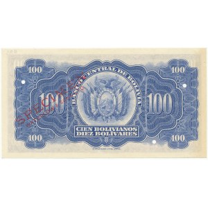 Boliwia SPECIMEN 100 Bolivianos 1928