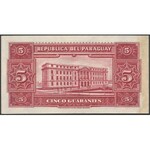 Paraguay SPECIMEN 5 Guaranies (1943) - A 0000000