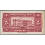 Paragwaj SPECIMEN 5 Guaranies (1943) - A 0000000