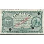 Isle Of Man, Martins Bank Limited SPECIMEN 1 Pound (1946-57)