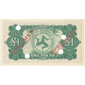 Isle Of Man, Westminster Bank Limited SPECIMEN 1 Pound (1929-55)