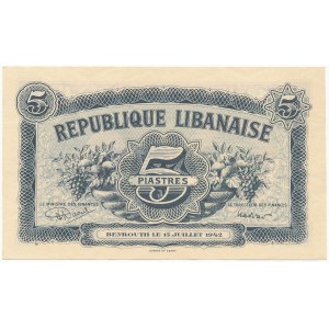 Lebanon 5 Piastres 1942