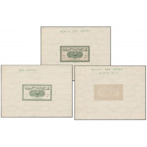 Syria Full set of 3x BACK PROOFS 5 Piastres 1942