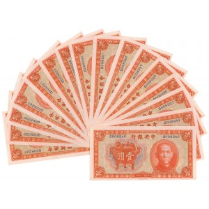 Chiny, 1 Yuan 1936 zestaw 16 szt.