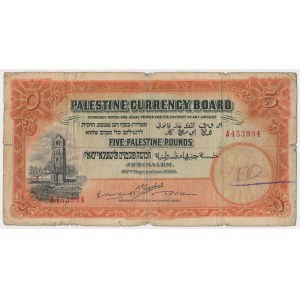 Palestine 5 Pounds 1929