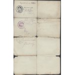 [Komenda 1 Pułku Ułanów Legjonów Polskich] Rozkaz służbowy dla legionisty wachmistza Stanisława Bujwida. Dat 1 V 1916 r. [autografy: Gustaw Orlicz Dreszer, Janusz Głuchowski, Janusz Żuławski