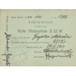 [GIEYSZTOR Aleksander] Zestaw 11 dokumentów - kart wstępu do bibliotek i czytelni z lat 1934-1985.