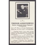 [AXENTOWICZ Teodor]. Zbiór dokumentów i druków dotyczących artysty malarza Teodora Axentowicza. [1938]