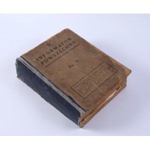 INFORMATOR Powszechny Rzeczypospolitej Polskiej z kalendarzem P.P. ma rok 1925. Redaktor i wydawca E. Grabowiecki. Rok IV. Warszawa (1925).
