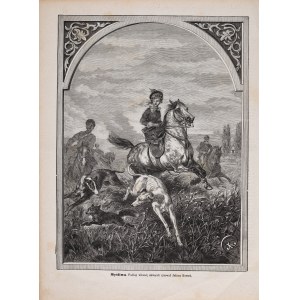 [KOSSAK Juliusz] Myśliwa. Podług własnej akwareli rysował Juliusz Kossak. Drzeworyt XIX w.