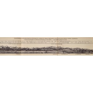 [TATRY] Panorama Tatr Bielskich, Wysokich i Niskich, oraz przekrój geologiczny przez Tatry i Karpaty [Kraków 1925]