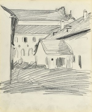 Stanisław KAMOCKI (1875-1944), Podwórze klasztorne w Tyńcu, lato 1903
