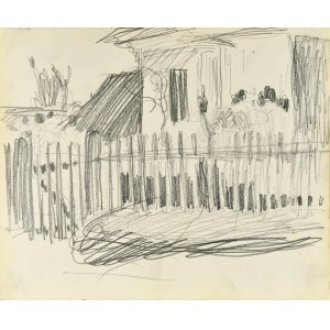 Stanisław KAMOCKI (1875-1944), Wiejskie domostwo z płotem, lato 1903