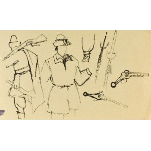 Ludwik MACIĄG (1920-2007), Sketches of men and weapons