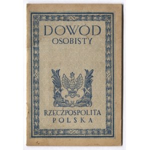DOWÓD osobisty dla obywatela Rzeczypospolitej Polskiej wystawiony Bronisławie Plaskacz z Miedźna dn. 15 XI 1928 w Często...