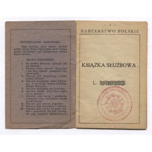 KSIĄŻKA służbowa. Harcerstwo Polskie. Dokument Tadeusza Bieńkowskiego wystawiony 13 XI 1918,.