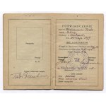 KSIĄŻKA służbowa. Harcerstwo Polskie. Dokument Tadeusza Bieńkowskiego wystawiony 13 XI 1918,.
