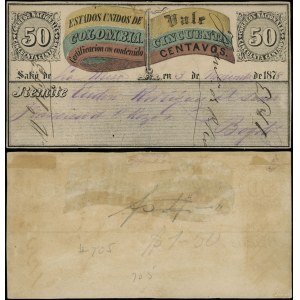 Kolumbia, 50 centavos, 3.11.1878
