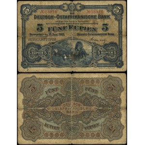 German East Africa, 5 rupees, 15.07.1905