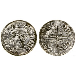 Anglia, denar typu Long Cross, (997-1003), Colchester, mincerz Godric