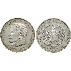 Germany, 5 marks, 1957 J, Hamburg