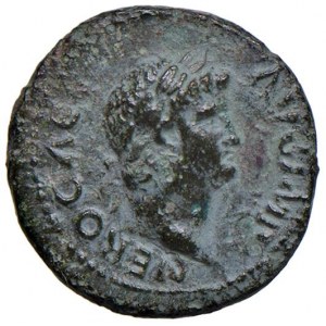 § Nerone (54-68) Semisse CU (g 2,84) D/ Testa laur…