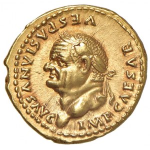§ Vespasian (69-79) AU Aureus (g 7.40) D/ Head the...