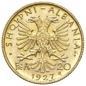 ALBANIA Amet Zogu (1925-1939) 20 Franga 1927 R - M…