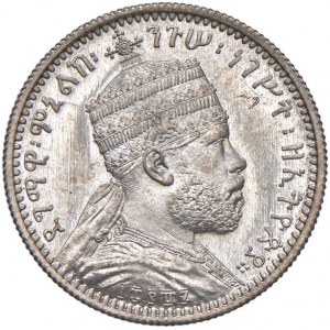 ETIOPIA Menelik II (1889-1913) 1/8 di Birr EE 1887…