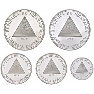 NICARAGUA Set di 5 monete da 20, 50, 100 Cordobas …